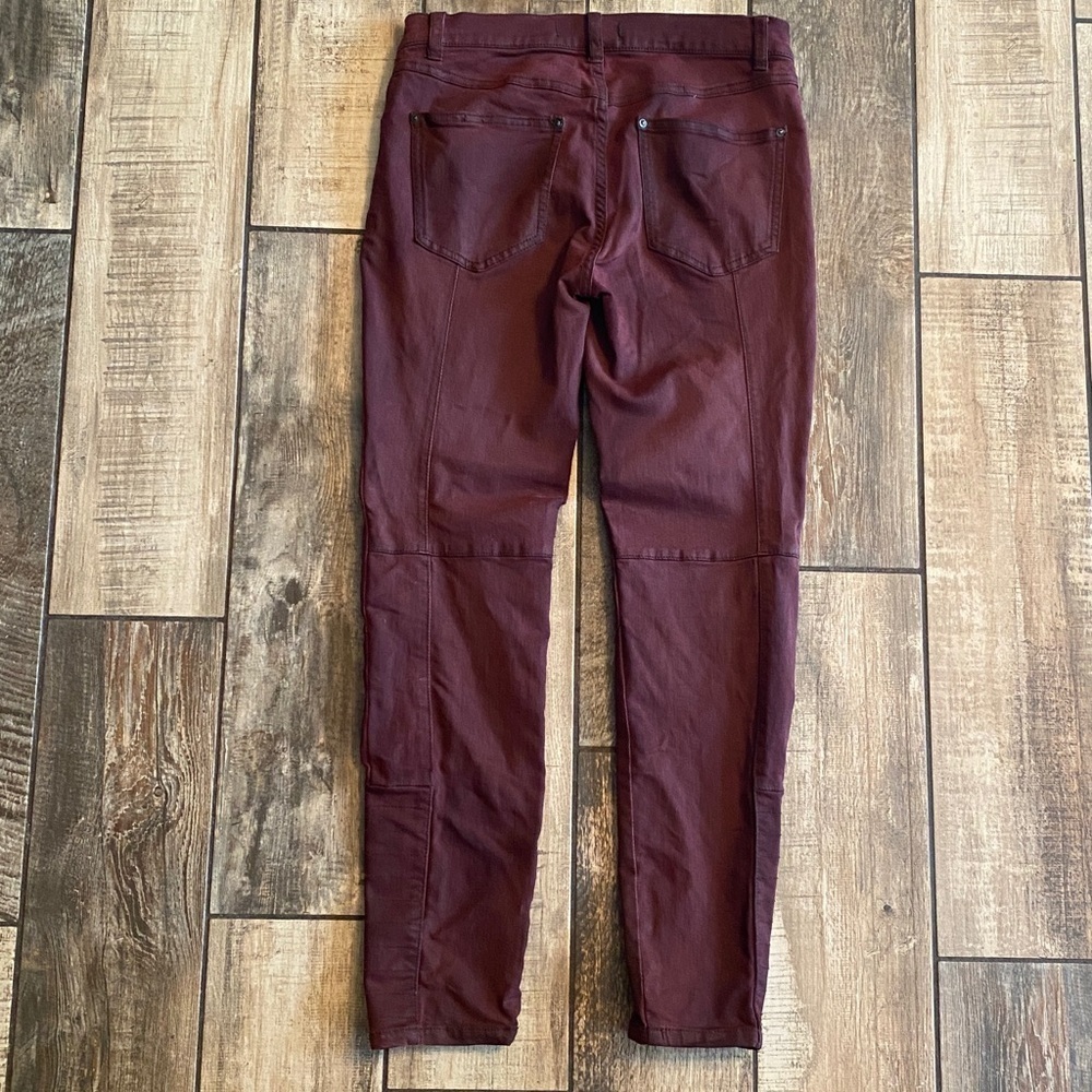 Free People Deep Burgundy Skinny Jeans - Picture 11 of 12